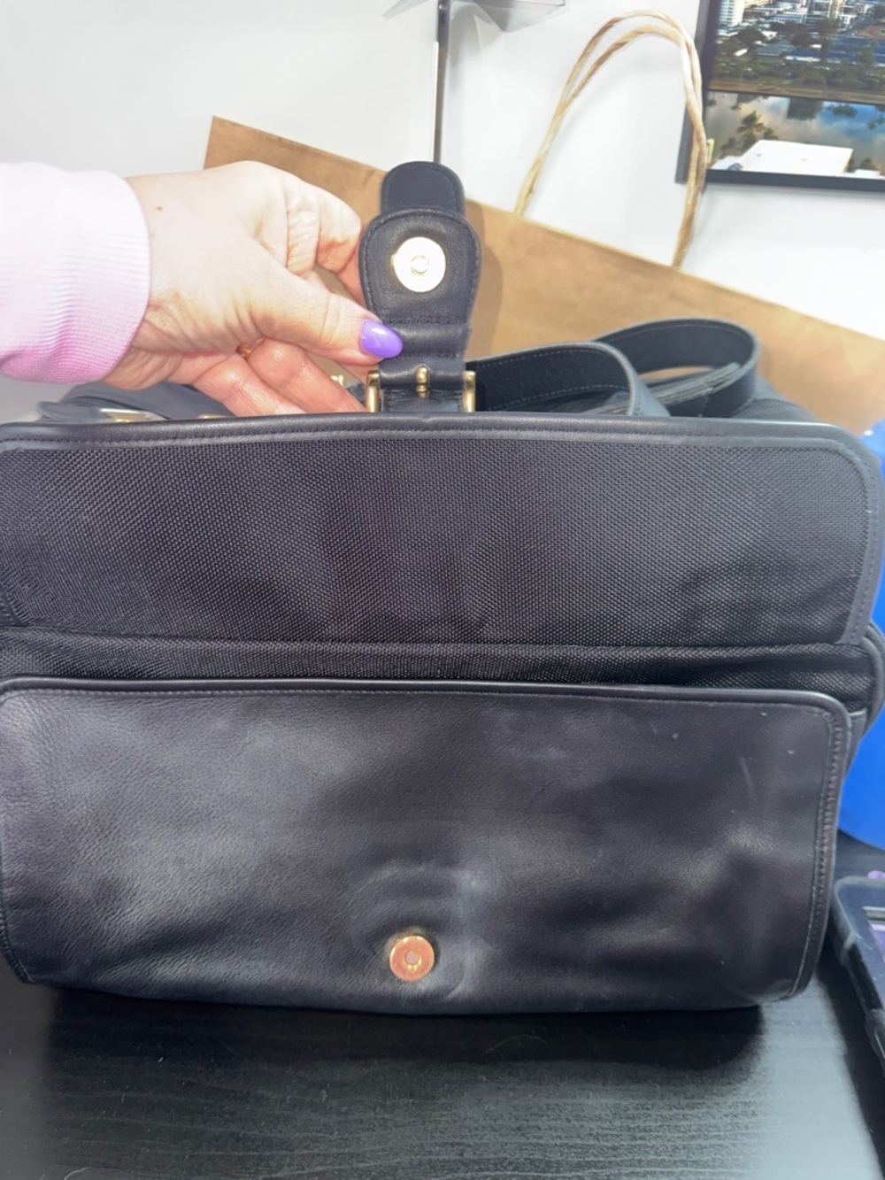 Coach Double Compartment Carry-On 1996 Vintage Leather with hangtag - Picture 4 of 12